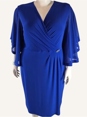 Joseph Ribkoff Royal Blue Wedding Guest Dress Size 20 NWT